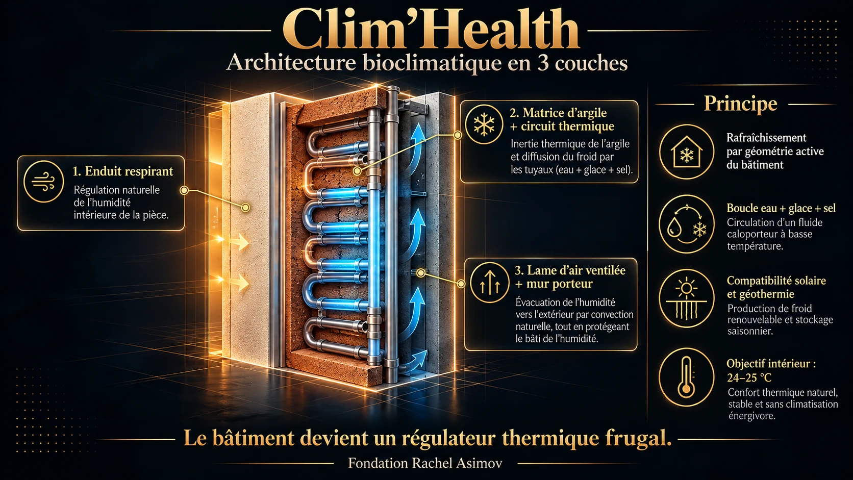 Clim’Health, architecture bioclimatique à trois couches