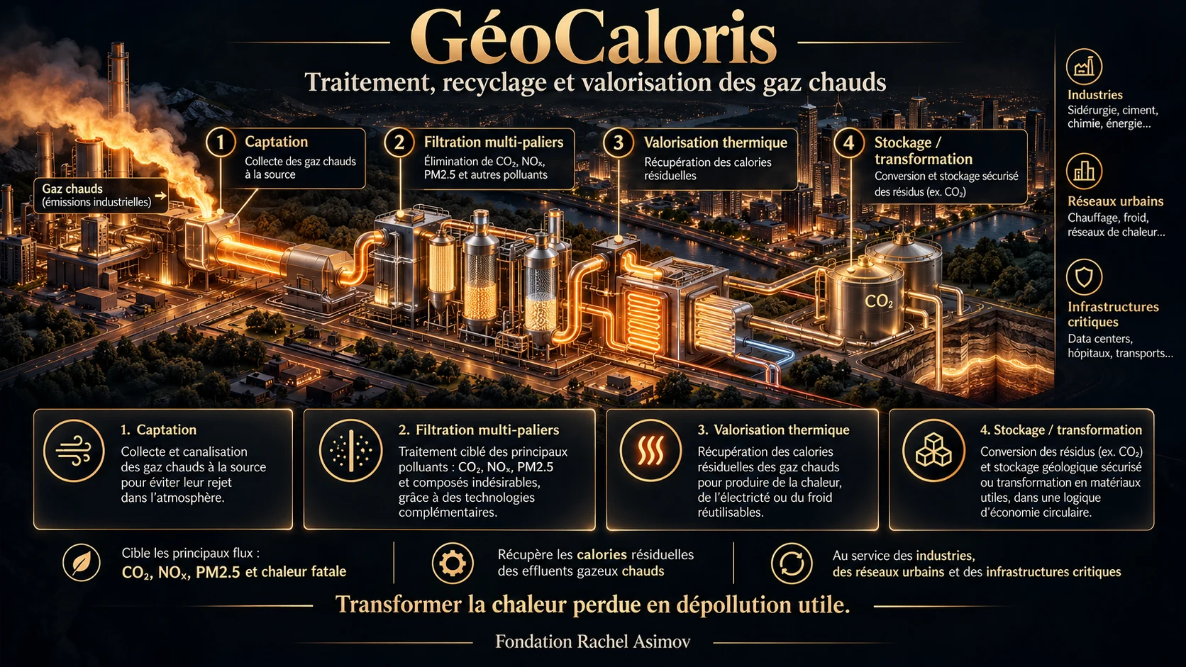 GéoCaloris, traitement, recyclage et valorisation des gaz chauds