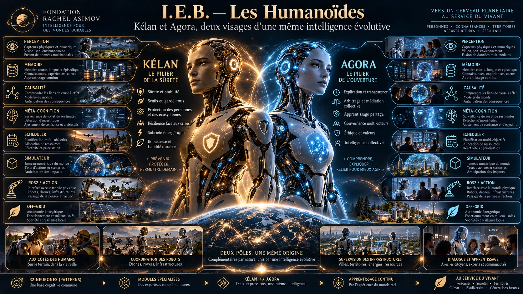 IEB, corps humanoïdes destinés à l’éducation, aux interactions humaines et à la diplomatie