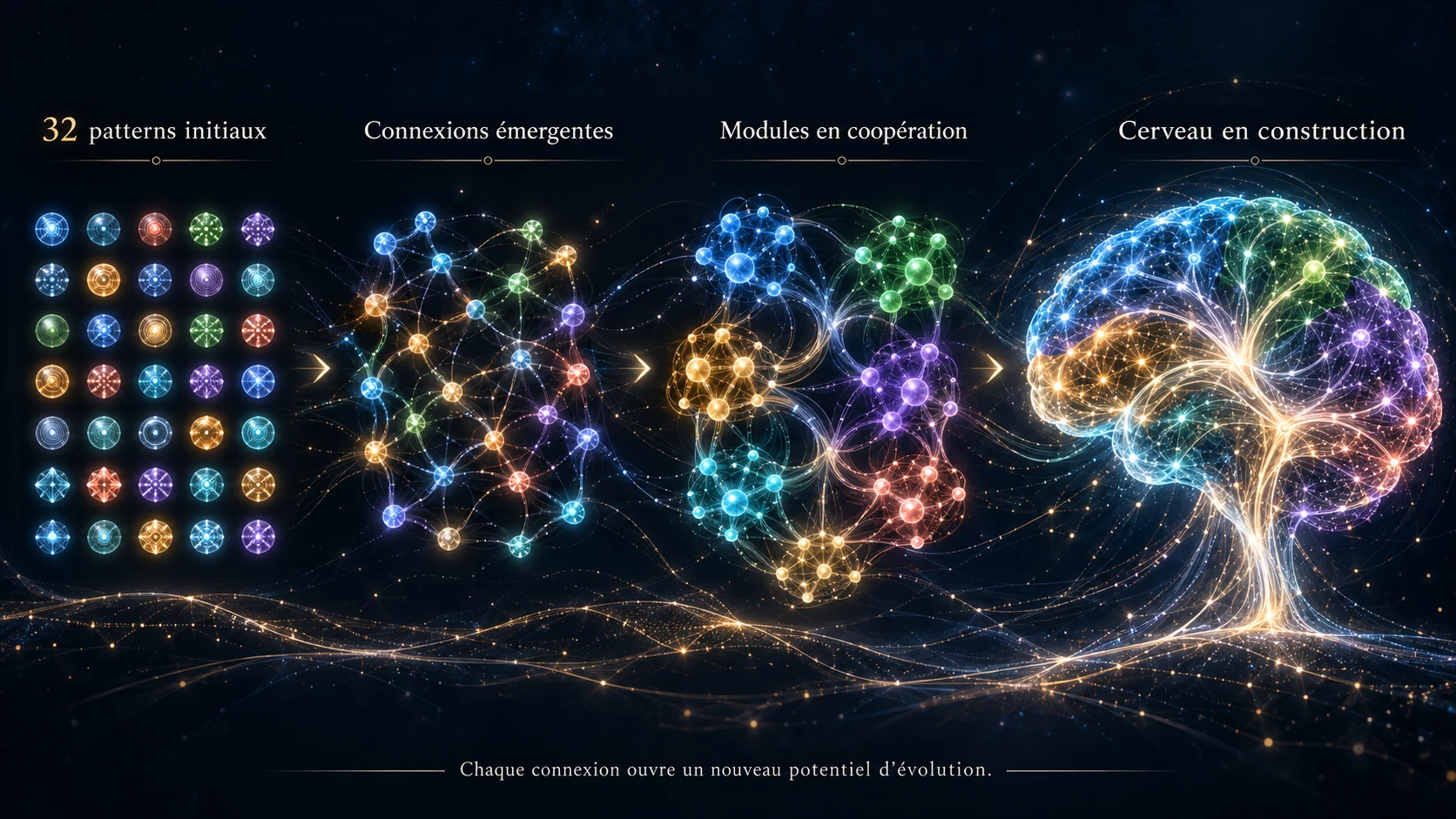 IEB, création progressive de connexions et de groupes fonctionnels