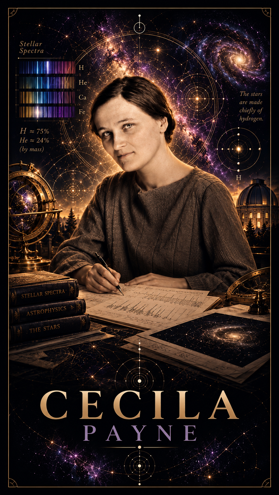 Portrait artistique de Cecilia Elena Payne-Gaposchkin