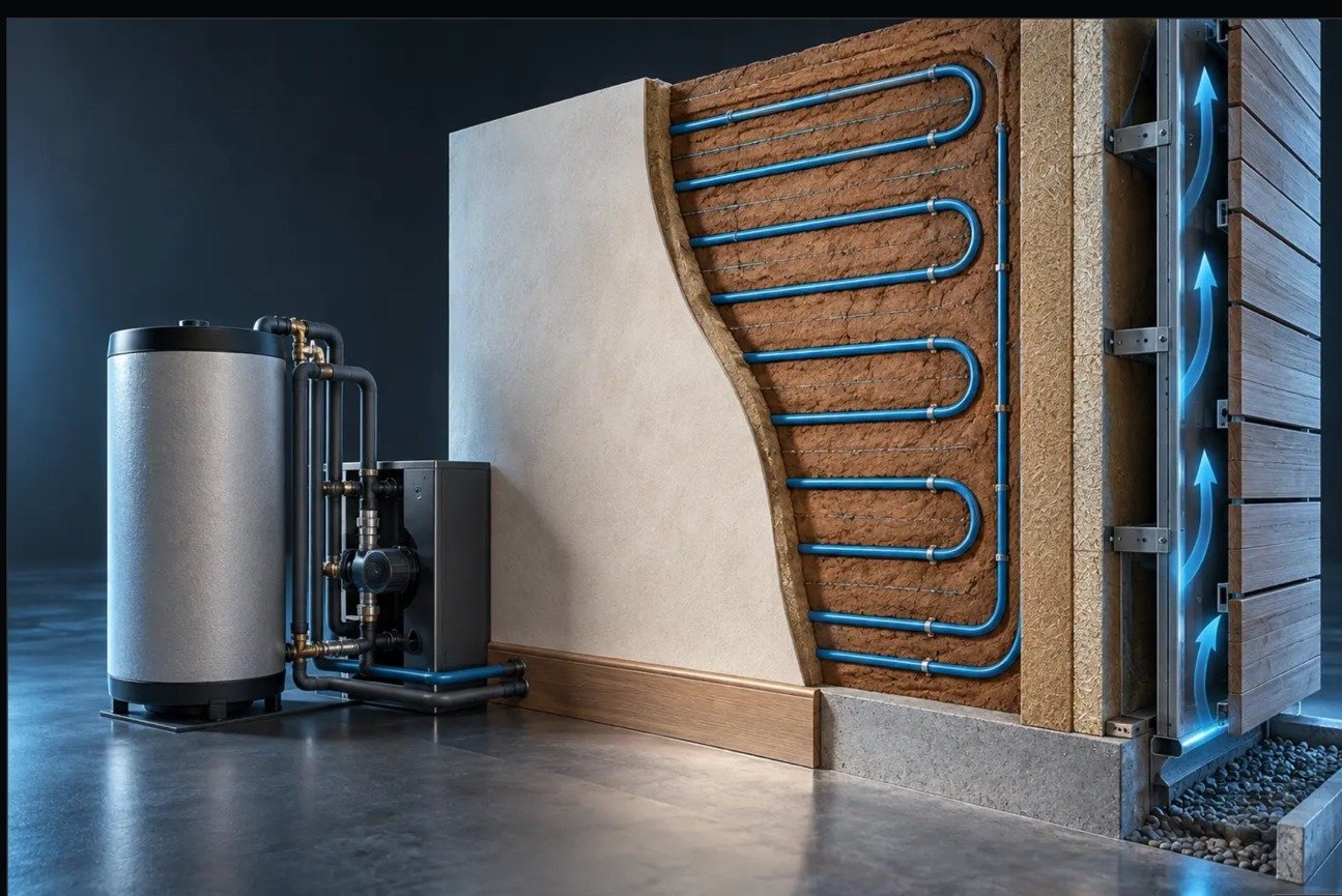 Mur Clim’Health avec circuit thermique et renouvellement d’air